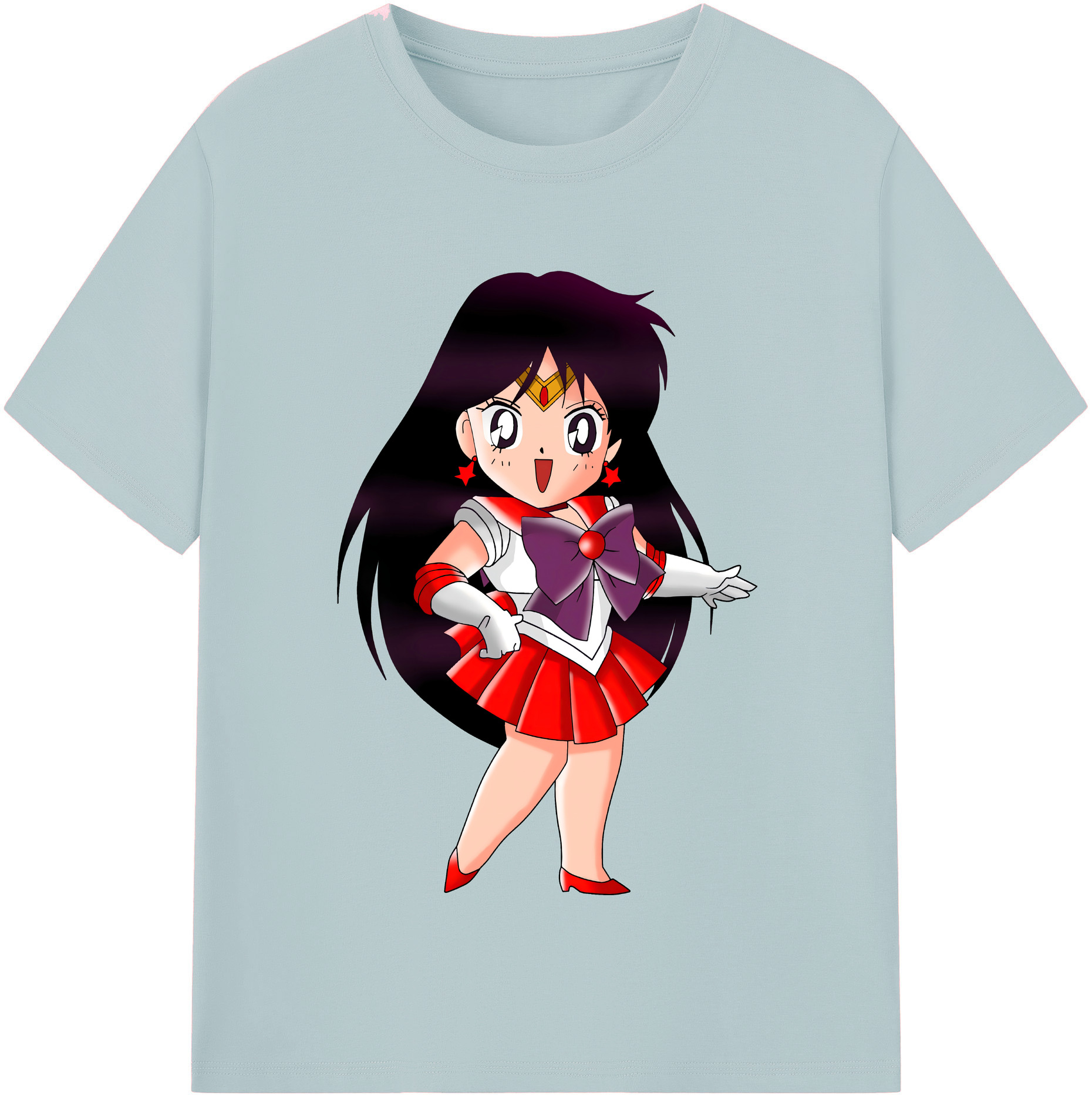 （画像用） 美少女戦士セーラームーン 火野レイ ひの レイ Sailor Moon Hino Rei （セーラーマーズ,Sailor Mars） 綿100％半袖Tシャツ（フロントプリント）